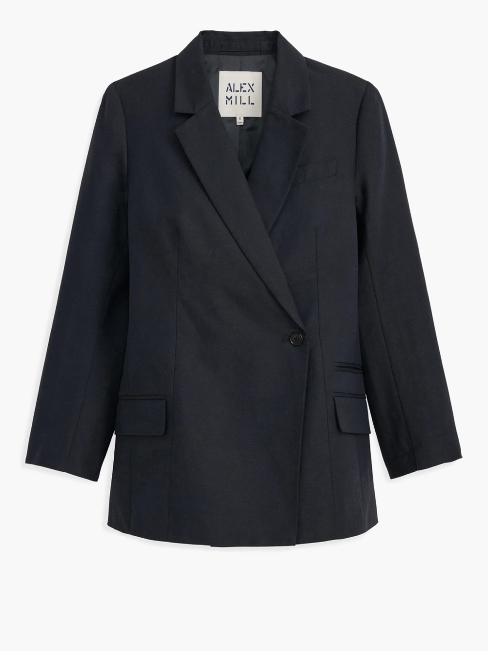 Alex Mill SoHo Linen & Cotton Navy Oversized Blazer